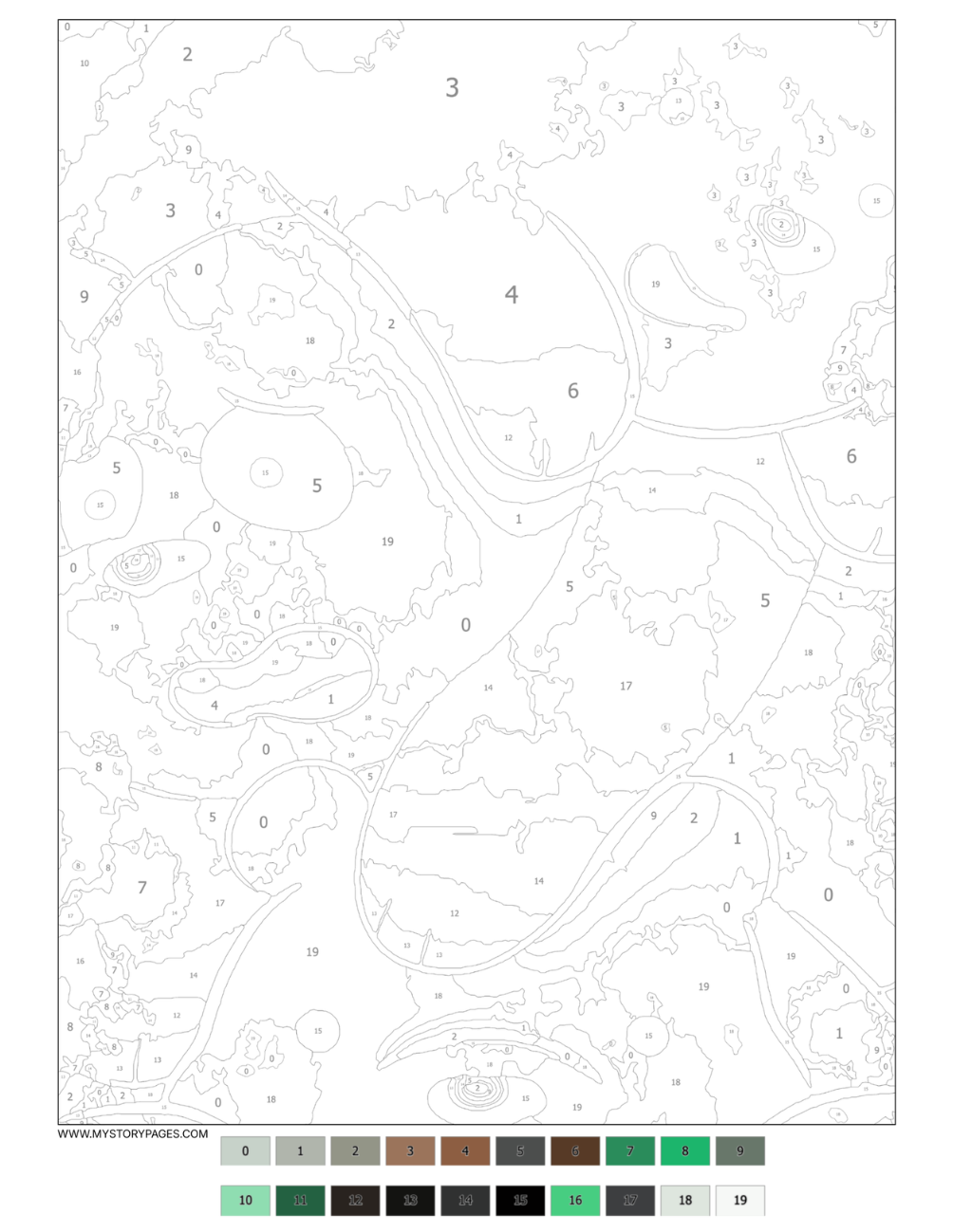 Favorite Cartoon Mystery Coloring Book (Digital Download)