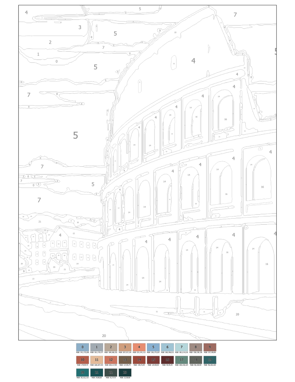Italy Mystery Coloring (Digital Download) – Color by Numbers | Printable & Tablet