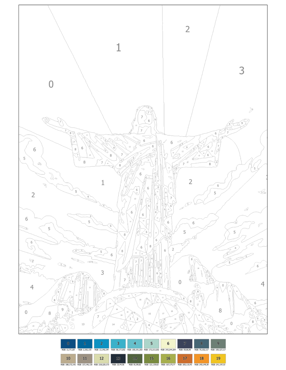 Brazil Mystery Coloring (Digital Download) – Color by Numbers | Printable & Tablet