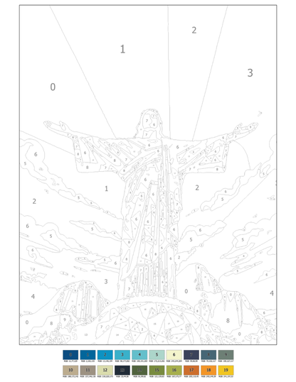 Brazil Mystery Coloring (Digital Download) – Color by Numbers | Printable & Tablet