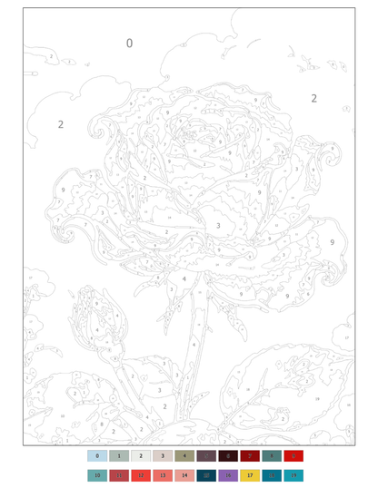 Flowers Mystery Coloring Book (Digital Download) | Floral Color by Number PDF for iPad & Print