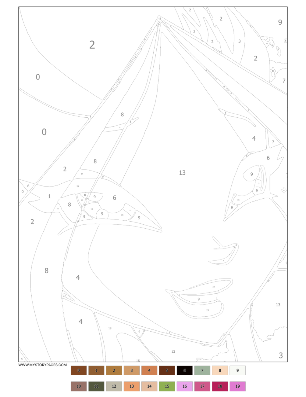 Glowing Girls Mystery Coloring Book (Digital Download) | Cute Anime Girls Color by Number PDF for iPad & Printing