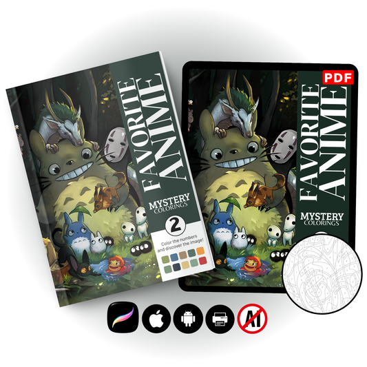 Favorite Anime Mystery Coloring Book Vol. 2 (Digital Download)