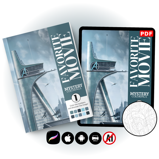 Favorite Movie Mystery Coloring Book Vol. 1 (Digital Download)