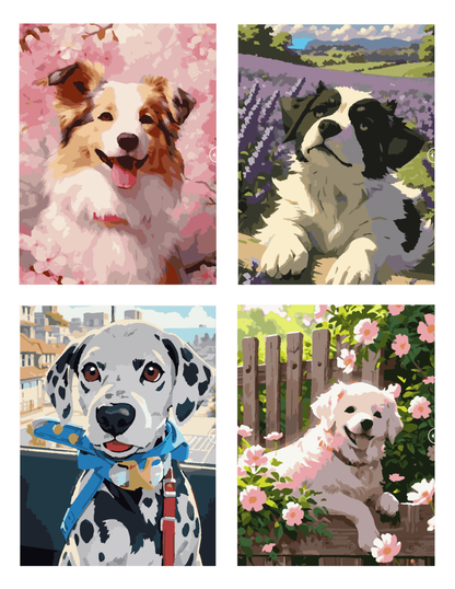 Dogs Mystery Coloring Book (Digital Download) | Cozy Color by Number PDF for iPad & Print