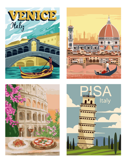 Italy Mystery Coloring (Digital Download) – Color by Numbers | Printable & Tablet