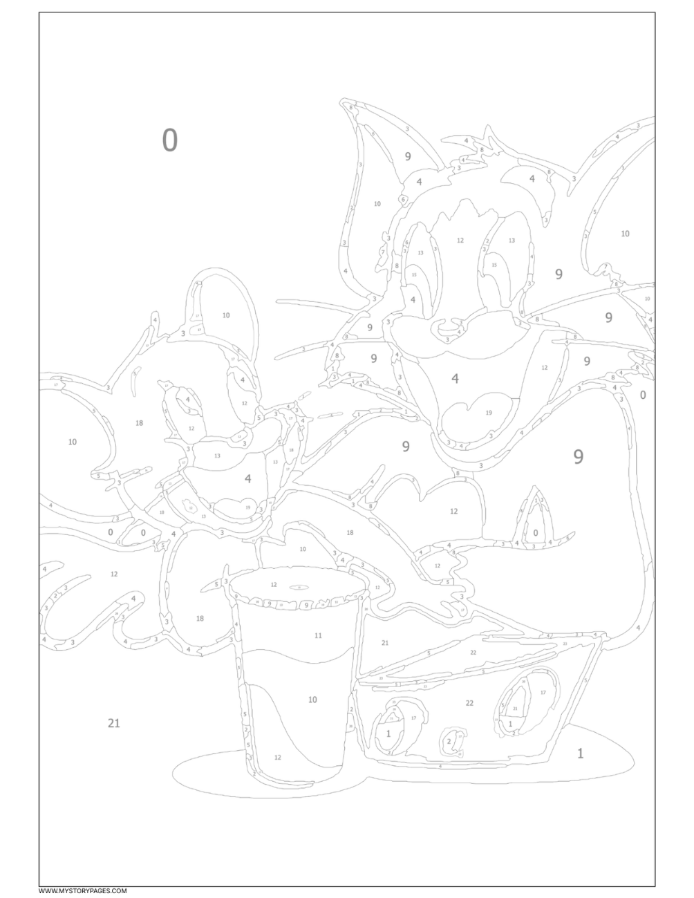 Favorite Cartoon Mystery Color By Number Book Vol. 9 (Digital Download)