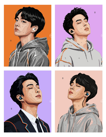 Korean Style Mystery Coloring (Digital Download) – Color by Numbers | Printable & Tablet
