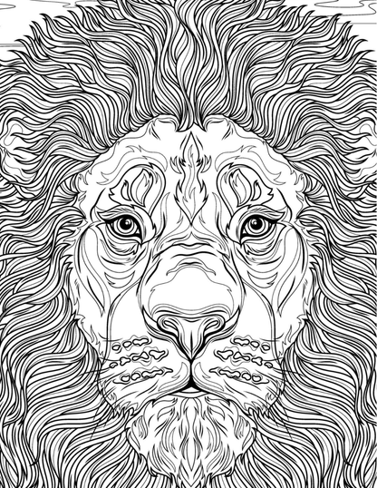 Magical Safari Coloring Book Vol. 1 Digital Download PDF | Adult Animal Coloring Pages