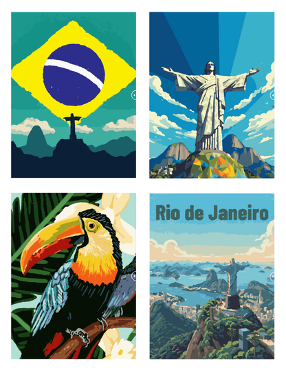 Brazil Mystery Coloring (Digital Download) – Color by Numbers | Printable & Tablet