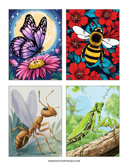 Insects Mystery Coloring Book (Digital Download)