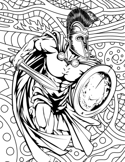 Warriors Kingdom Coloring Book Vol. 4 Digital Download PDF | 39 Pages Medieval Fantasy Adult Coloring Book