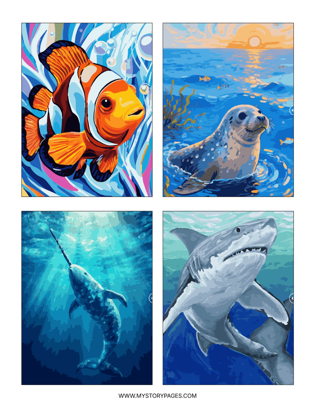Ocean Mystery Coloring Book (Digital PDF)