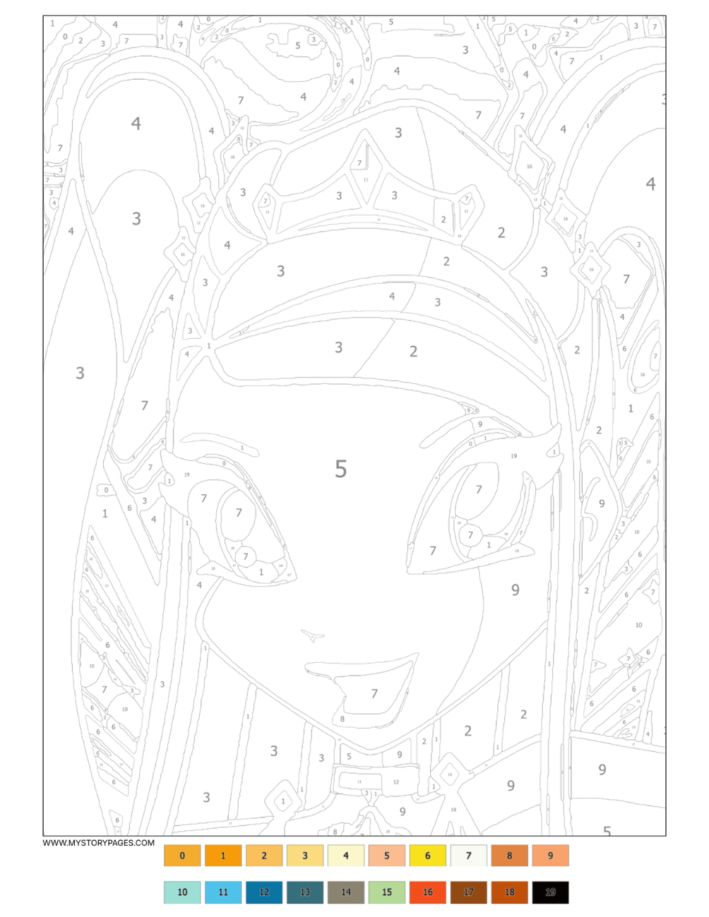 Glowing Girls Mystery Coloring Book (Digital Download) | Cute Anime Girls Color by Number PDF for iPad & Printing