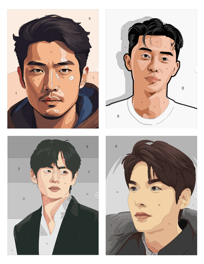Korean Style Mystery Coloring (Digital Download) – Color by Numbers | Printable & Tablet