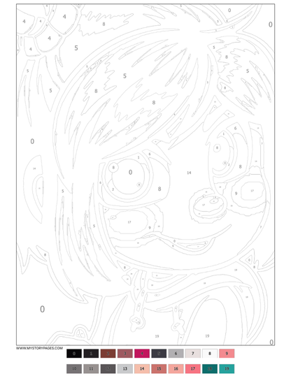 Favorite Cartoon Mystery Color By Number Book Vol. 6 (Digital Download)