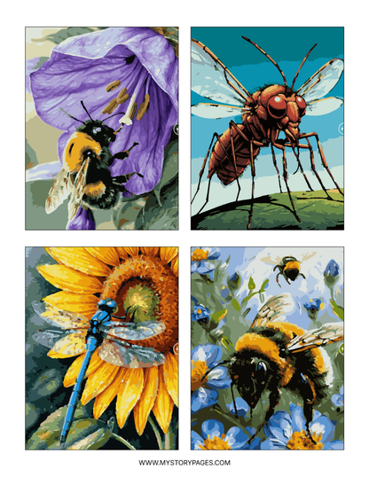 Insects Mystery Coloring Book (Digital Download)