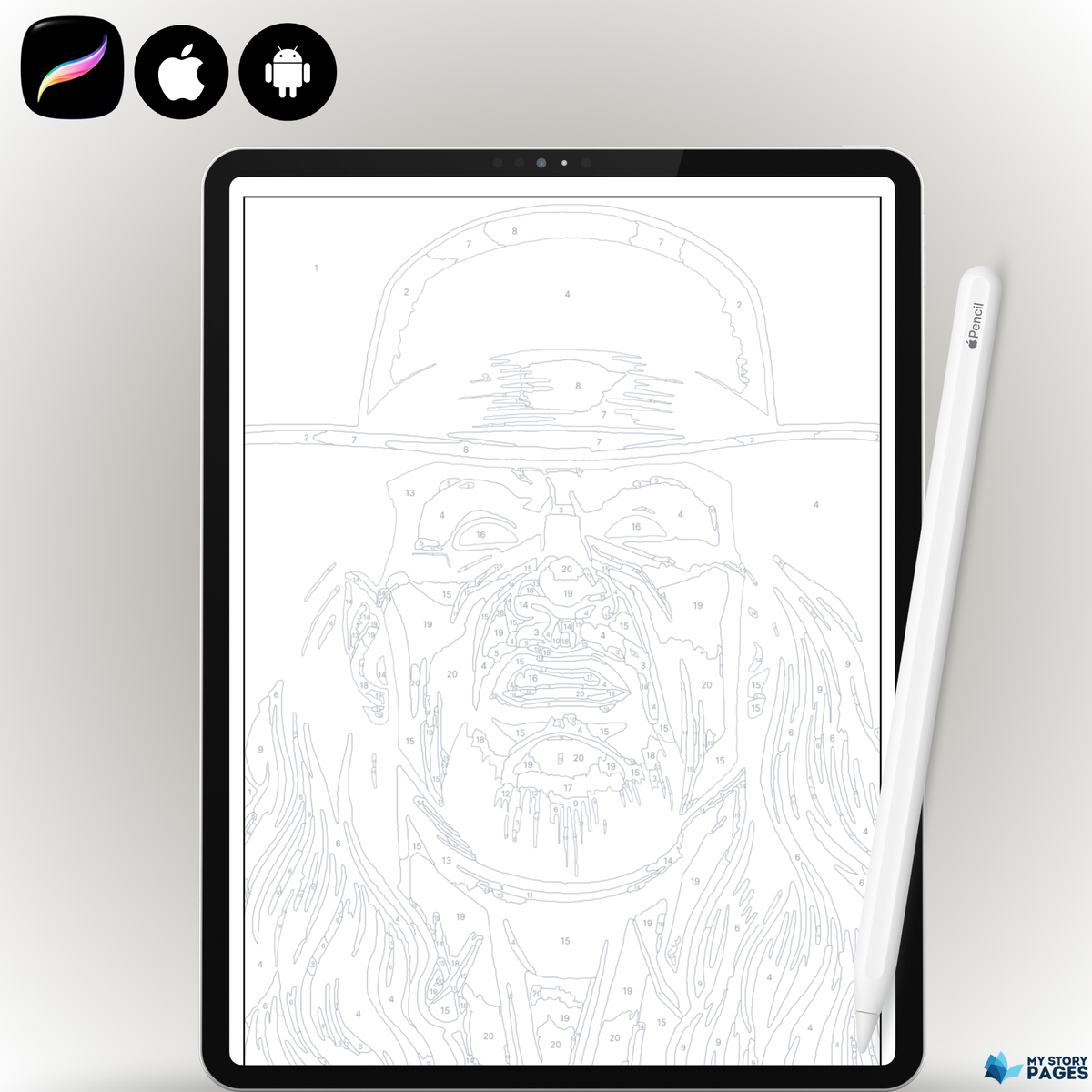 Wrestling Legends Mystery Coloring Book | Color by Number