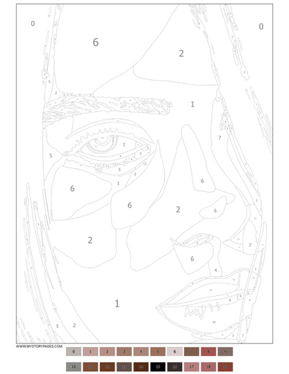 World Stars Mystery Color By Number Book (Digital Download)