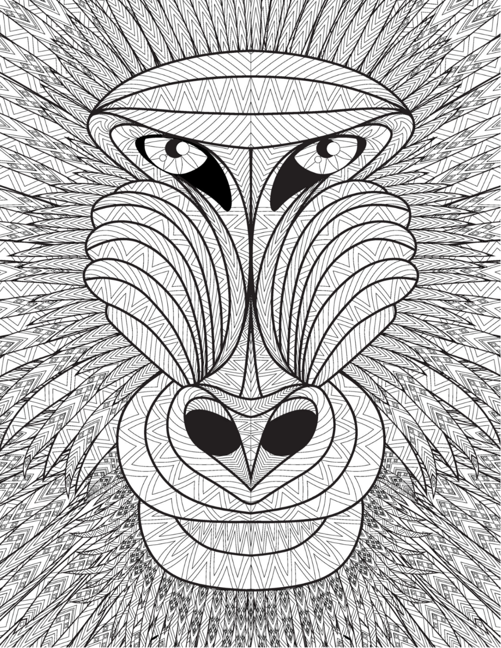 Magical Safari Coloring Book Vol. 1 Digital Download PDF | Adult Animal Coloring Pages