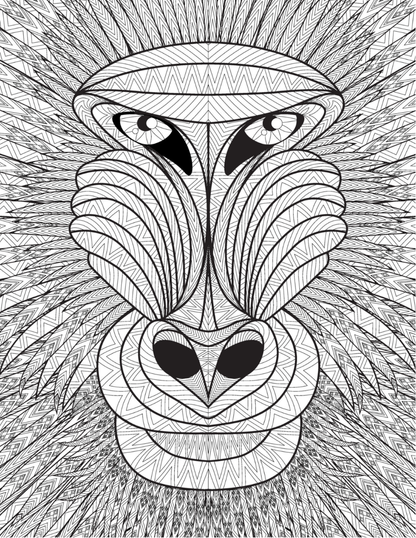 Magical Safari Coloring Book Vol. 1 Digital Download PDF | Adult Animal Coloring Pages