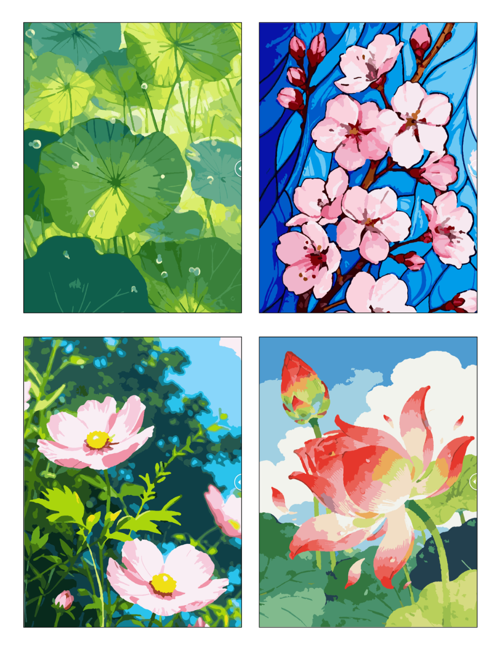 Flowers Mystery Coloring Book (Digital Download) | Floral Color by Number PDF for iPad & Print