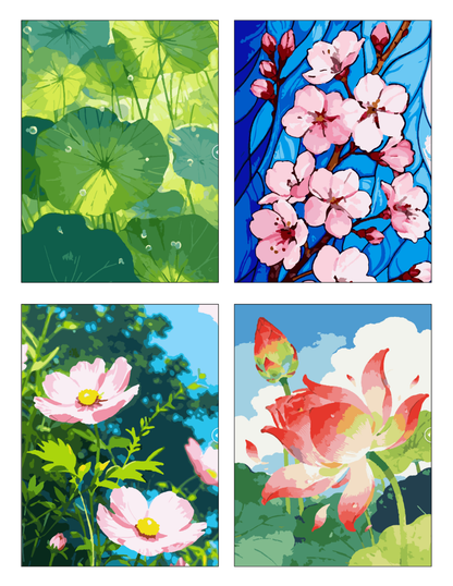 Flowers Mystery Coloring Book (Digital Download) | Floral Color by Number PDF for iPad & Print