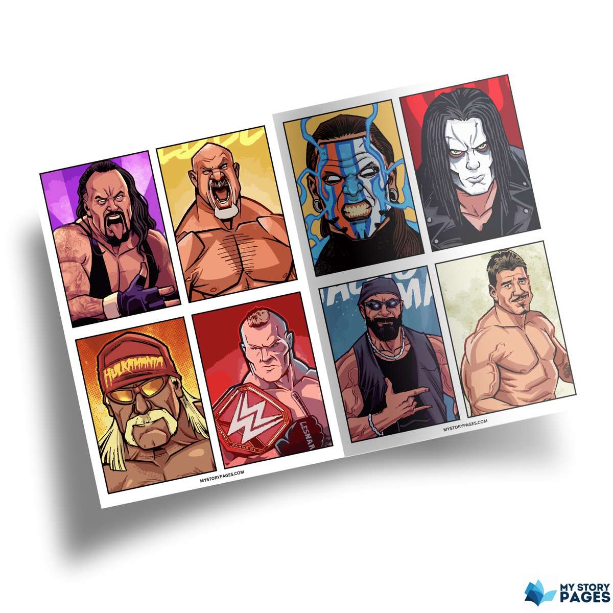 Wrestling Legends Mystery Coloring Book | Color by Number