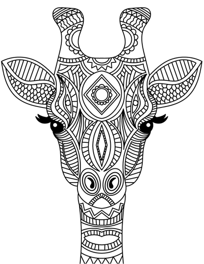 Magical Safari Coloring Book Vol. 1 Digital Download PDF | Adult Animal Coloring Pages