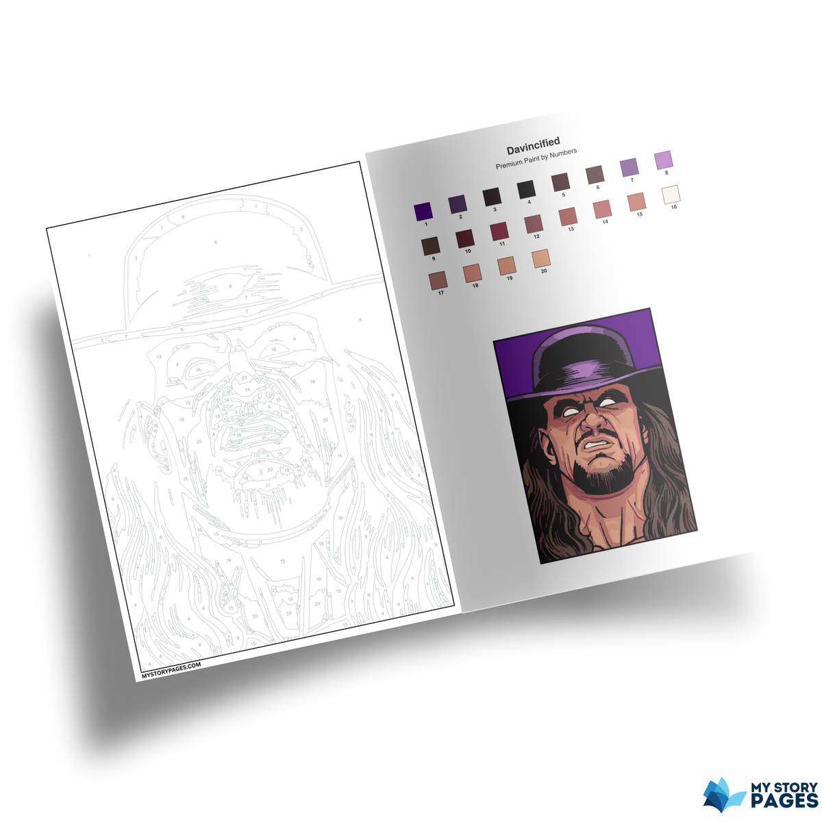 Wrestling Legends Mystery Coloring Book | Color by Number