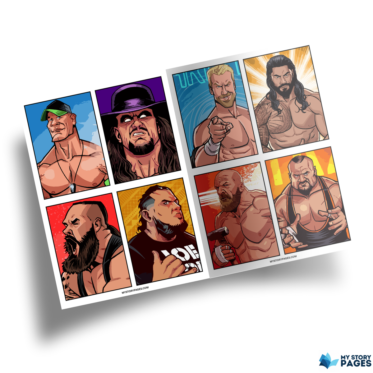 Wrestling Legends Mystery Coloring Book | Color by Number
