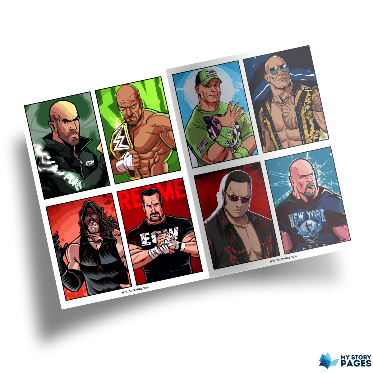 Wrestling Legends Mystery Coloring Book | Color by Number
