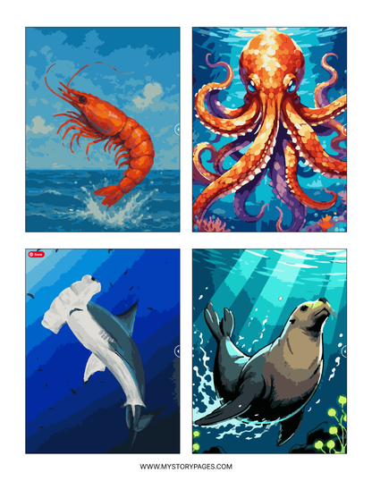 Ocean Mystery Coloring Book (Digital PDF)